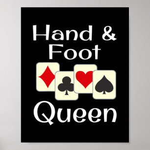 Hand och Foot Queen spelar upp kortspel Poster