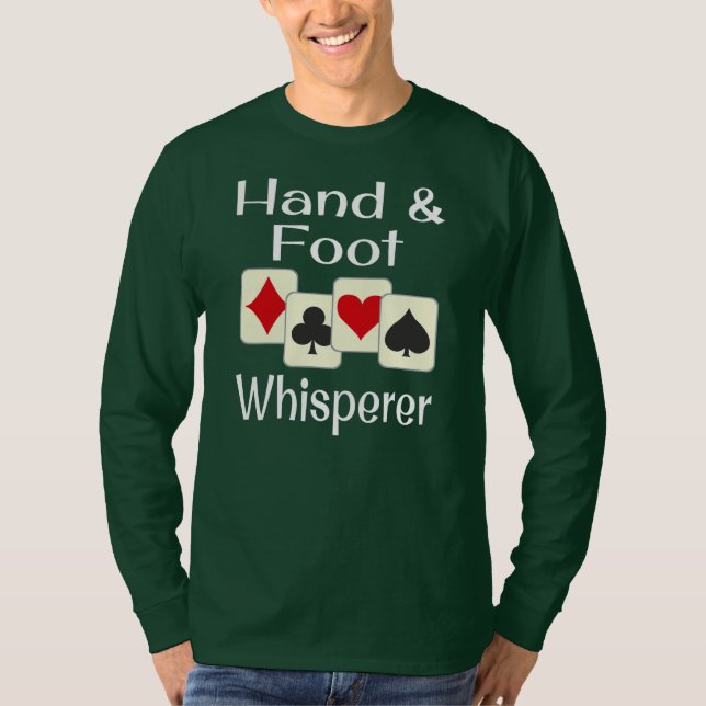 Hand- och fotvisare som spelar upp kortspel t shirt (Framsida)