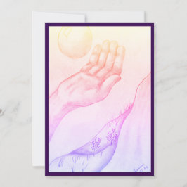 Hand och Spere? - Flyttad lila Inbjudningar