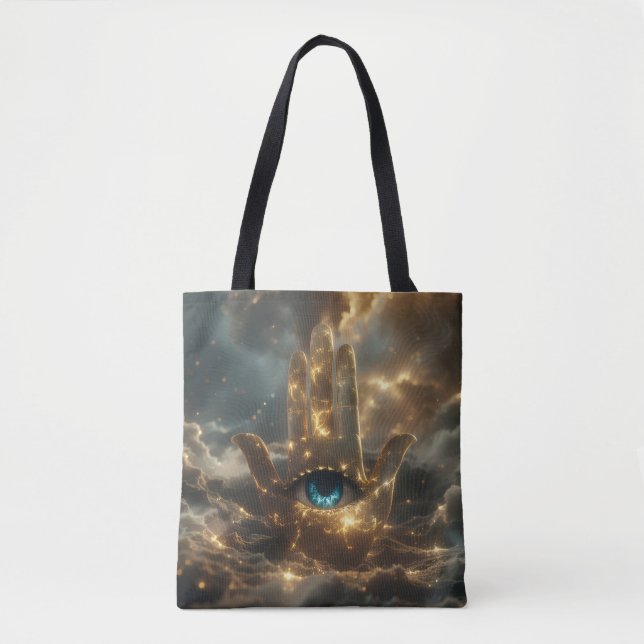 HAND OF FATIMA – HAND OF HAMSA – ZEN BUDDHISM  TYGKASSE (Framsida)