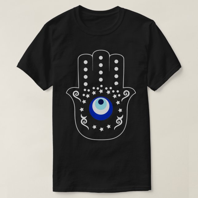 Hand of Hamsa Evil Eye for women Pullover  T Shirt (Design framsida)