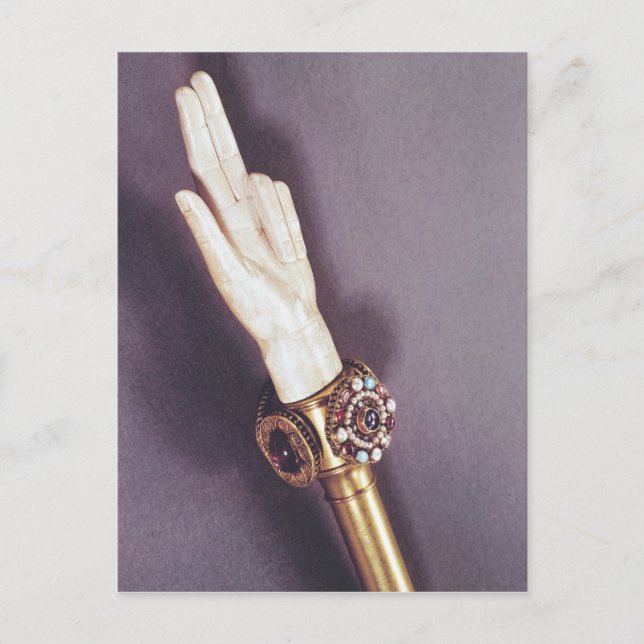 Hand of Justice of the Kung of Frankrike Vykort (Framsida)