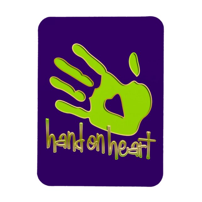 hand om hjärtat magnet (Vertikal)