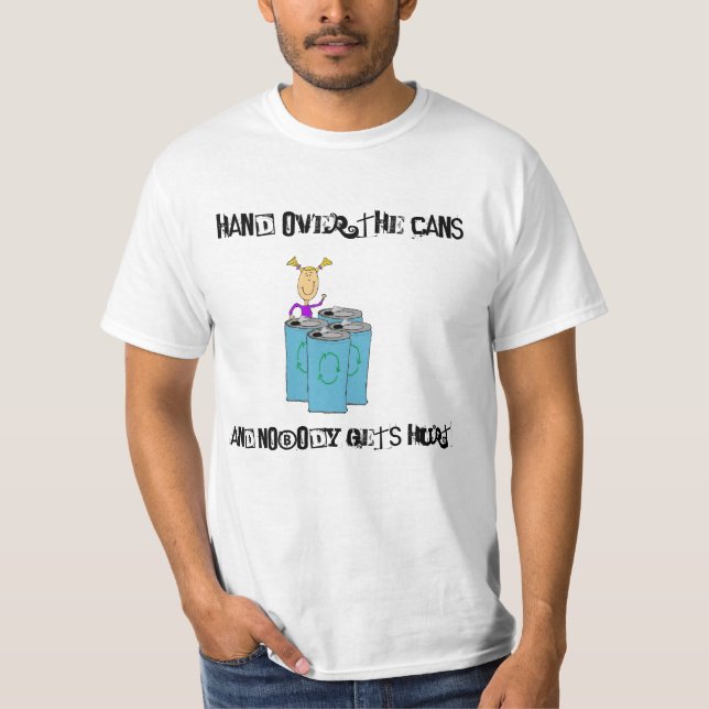 Hand över burkarna t-shirt (Framsida)