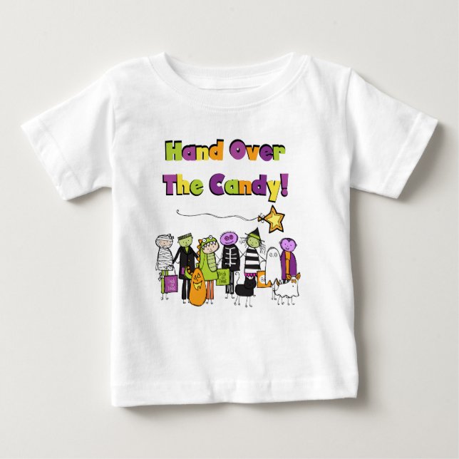 Hand över Candy Halloween Tshirts och Gifts (Framsida)
