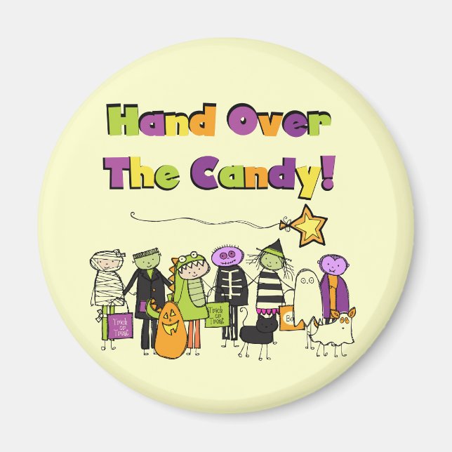Hand över Candy Halloween Tshirts och Gifts Magnet (Framsidan)