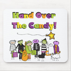 Hand över Candy Halloween Tshirts och Gifts Musmatta