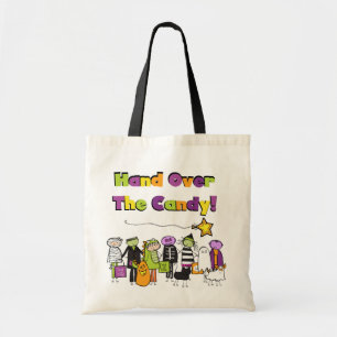 Hand över Candy Halloween Tshirts och Gifts Tygkasse