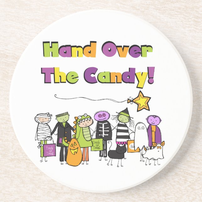 Hand över Candy Halloween Tshirts och Gifts Underlägg (Framsidan)