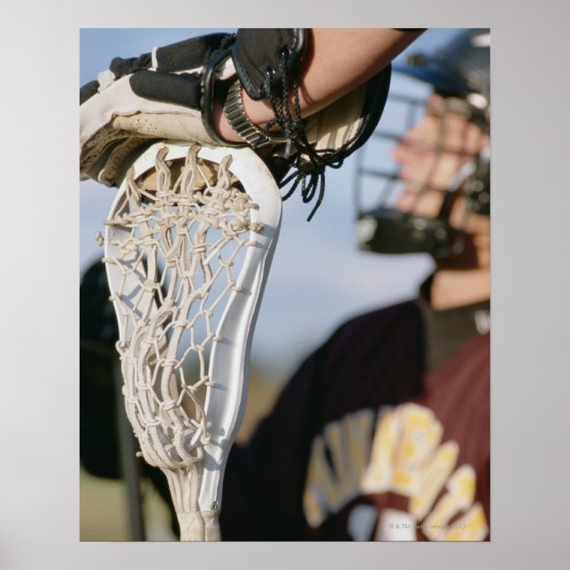 Hand på en Lacrosse Stick Poster (Framsidan)