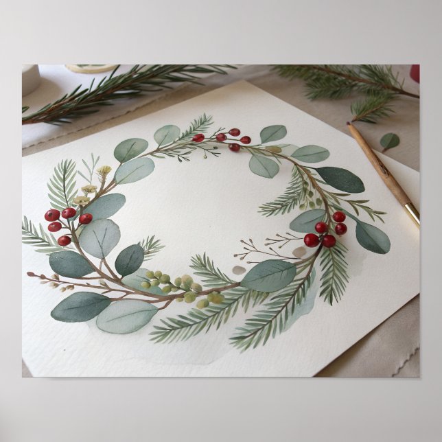 Hand-Painted Botanical Poster (Framsidan)