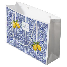 Hand-painted Italian tiles Amalfi blue & lemons