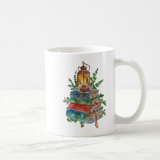 Hand Painted Magical Books Lantern Watercolor Kaffemugg