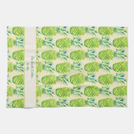 Hand-Painted PIneapple Personalized Buttercream Kökshandduk