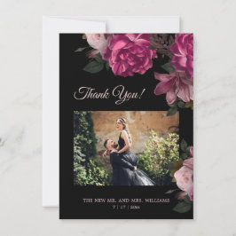 Hand Painted Roses Dark Romantic Wedding  Tack Kort