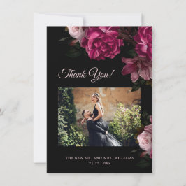 Hand Painted Roses Dark Romantic Wedding  Tack Kort