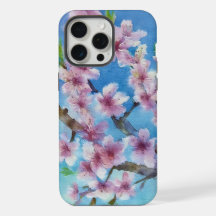 Hand Painted Trendy Watercolour Cherry Blossoms
