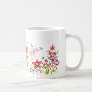 Hand Painted Watercolor Botanical Art Kaffemugg