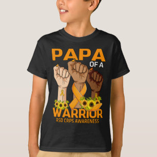 Hand Pappa i en Warrior RSD CRPS Awareness Sunflow T Shirt