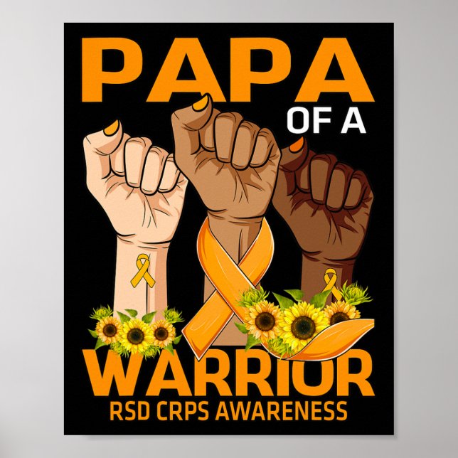 Hand Pappa i Warrior RSD Crps Awareness Sunflowe Poster (Framsidan)