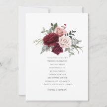 Hand Pavisserligen Burgundy Bukett med rosor