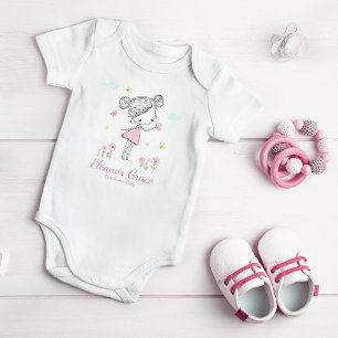 Hand Pawarated Sweet Girl - Rosa Baby Bodykostym T Shirt