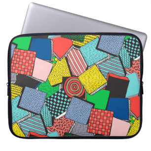 Hand plockade Abstrakt Blocks Struktur Laptop Fodral