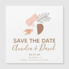 Hand plockade Abstrakt Botaniskt spara datumfoto