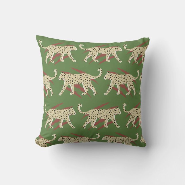 hand plockade Abstrakt Leopard Cheetah med Animal  Kudde (Framsida)