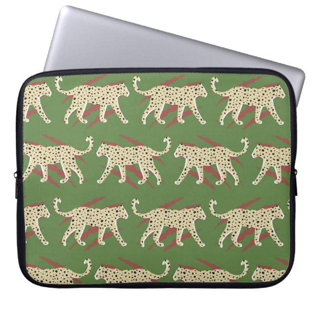 hand plockade Abstrakt Leopard Cheetah med Animal  Laptop Fodral (Framsidan)