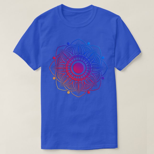 Hand plockade Abstrakt Mandala T Shirt (Design framsida)