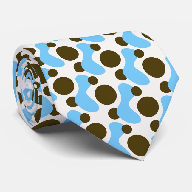 Hand plockade Abstrakt Organic Shapes Necktie Slips (Rullad)