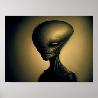 Hand plockade Alien Porträtt Poster