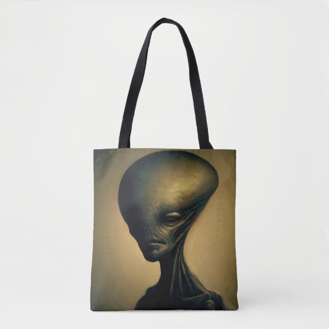 Hand plockade Alien Porträtt Tygkasse (Framsida)