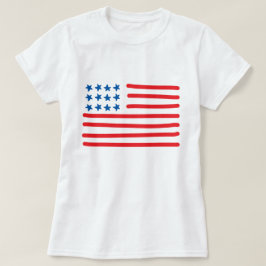 hand plockade American Flagga T Shirt