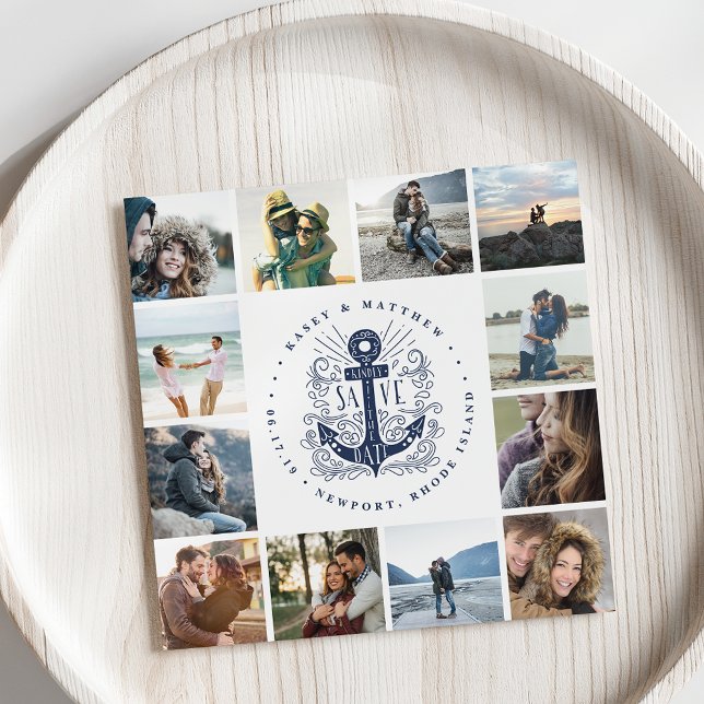 Hand plockade Anchor | Fotokollage Spara datum Datumet (Skapare uppladdad)