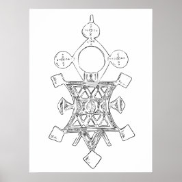 Hand plockade art poster stamdekaler