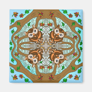 Hand plockade Art Uggla Mandala Magnet