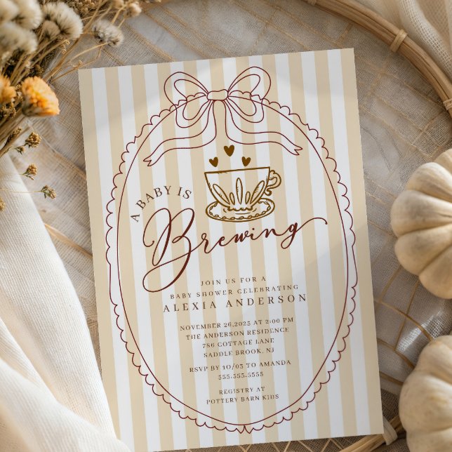 Hand plockade Baby håller på att blåsa babyskor Inbjudningar (Skapare uppladdad)