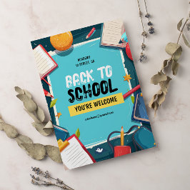 Hand plockade Back to school Poster Inbjudningar