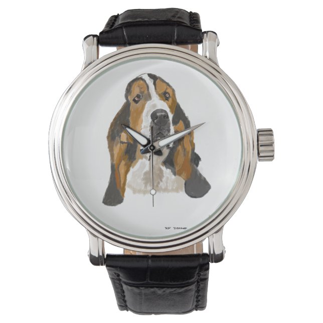 Hand plockade Basset Armbandsur (Framsida)