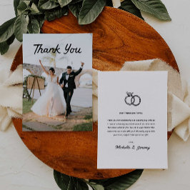 Hand plockade bästa dag någonsin Bröllop-tackkort Tack Kort