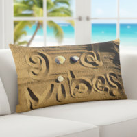 Hand plockade Beach Sand Good Vibes Quote Photo Ro