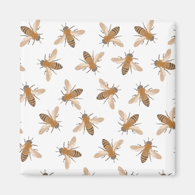Hand plockade Bees Magnet (Framsidan)