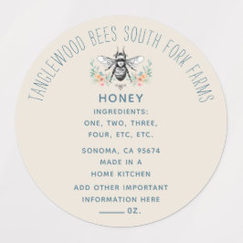 Hand plockade biodlingsföretag för Blommigt av bio Klistermärke