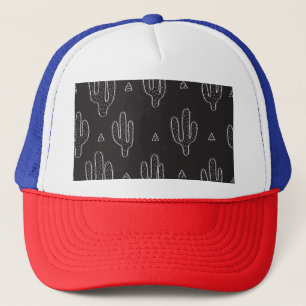 Hand plockade Black Cactus Mönster Keps