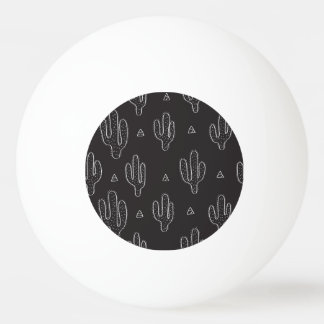 Hand plockade Black Cactus Mönster Pingisboll