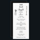 Hand plockade Black Illustrations Doodles Bröllop Meny<br><div class="desc">Ett unikt hand plockade-illustrationssvit med bröllop i svartvitt. Den här contemporaryns moderna bröllop-design är perfekt för alla säsonger, Vår, Sommar, Fall, Vinter. En contemporary, roligt och söt bröllop hand plockade-design. En svart och vit hand illustrerade och handskriven menykortsdesign för bröllop med modern elegant inslag. Det finns också möjlighet att matcha...</div>