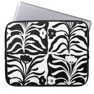 Hand plockade Blommigt: Abstrakten Vintage Laptop Fodral