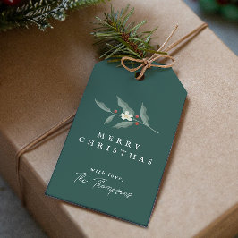 Hand plockade Blommigt Garland Returetiketter Presentetikett